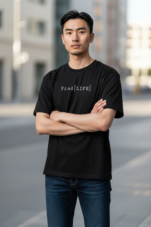 Find |LIFE| Black T-Shirt