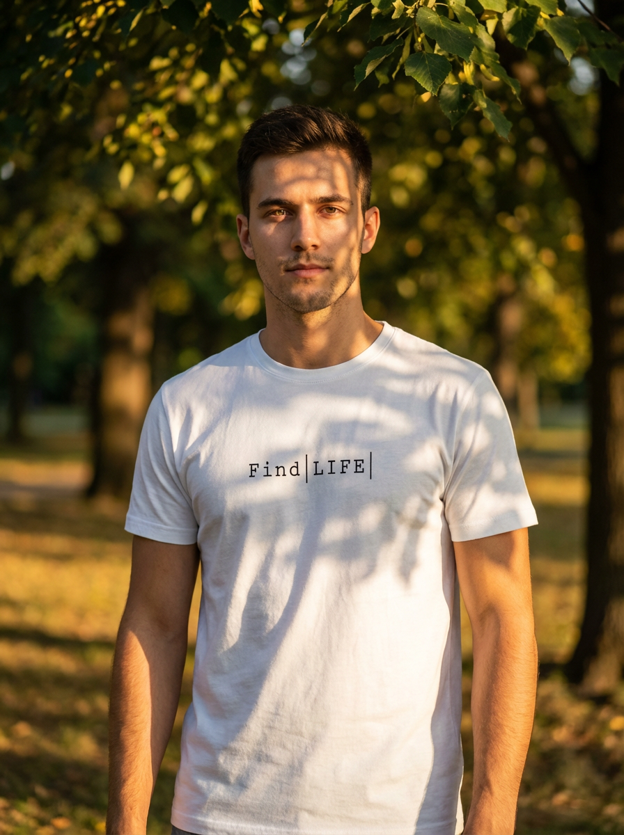 Find |LIFE| White T-Shirt