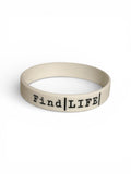 Find |LIFE| Wristband- White